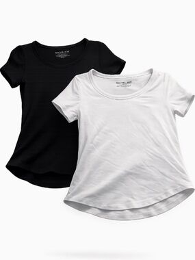 Two Rachel Zoe Classic Tee's, Black tee and White tee, Medium